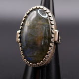 Vintage Sterling Labradorite Ring 5