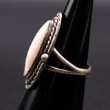 Vintage Sterling Mother Of Pearl Ring 6