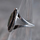 Vintage Sterling Turquoise Roper Ring 5.5