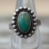 Vintage Sterling Turquoise Ring 6.25