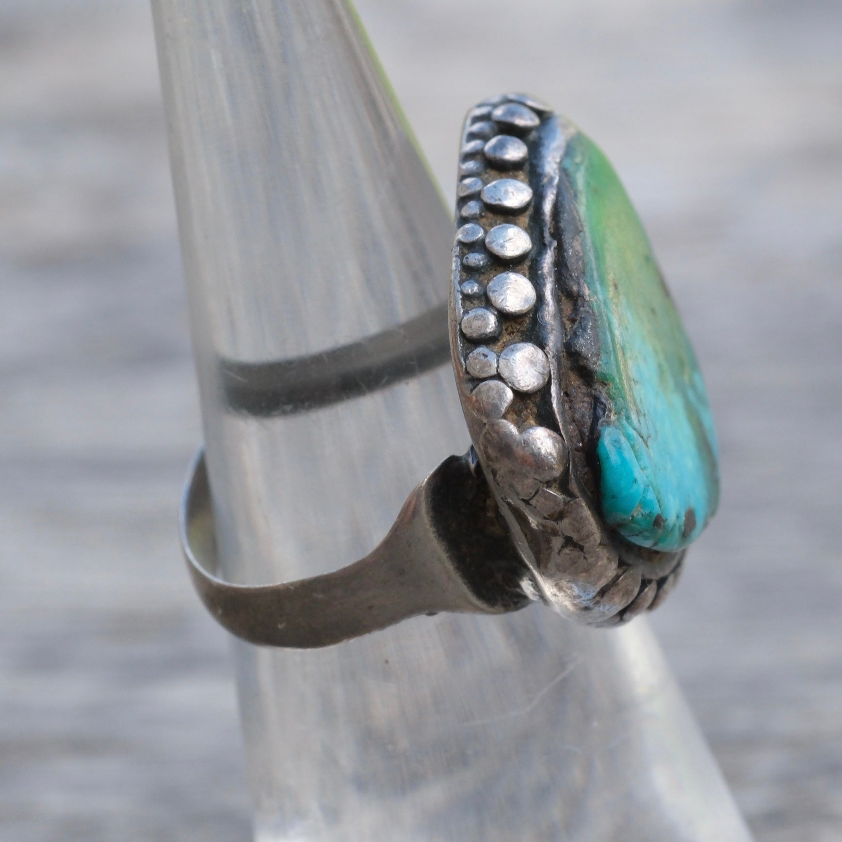 Vintage Sterling Turquoise ring 5.75