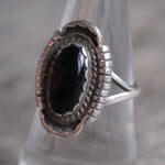 Vintage Sterling Onyx Ring 7.75