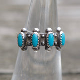 Vintage Sterling Turquoise Band 5.75