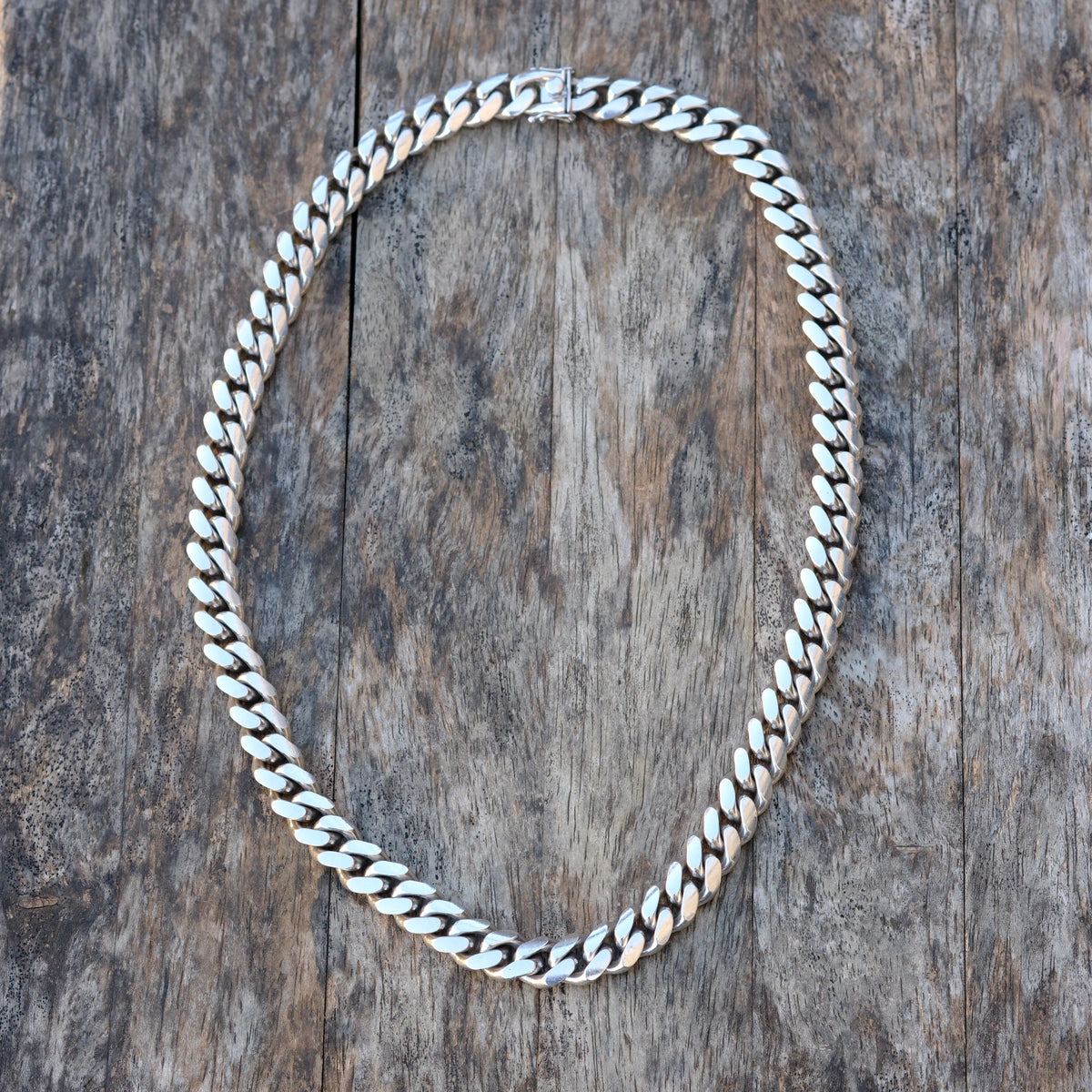 HEAVY Vintage Sterling Curb Chain Necklace 24" 232 Grams