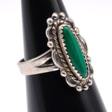 Vintage Sterling Malachite Ring 5