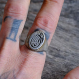 Vintage Sterling Silver Hopi Bear Claw Ring 10