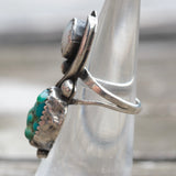 Vintage Sterling Turquoise and Mother Of Pearl Ring 5