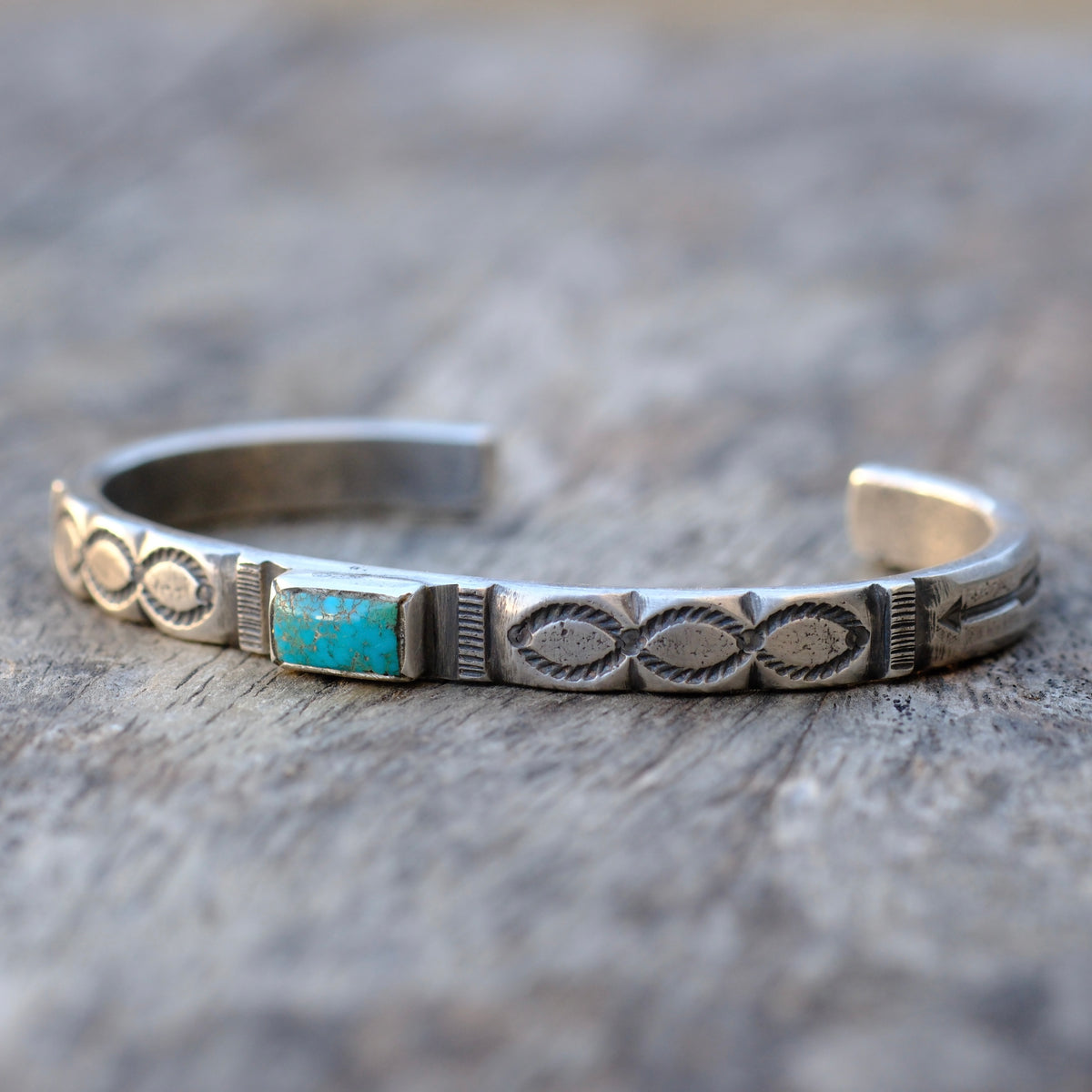 Joe O'Neill Turquoise Stamped Cuff Bracelet