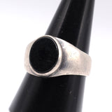 Vintage Sterling Onyx Signet Ring 9