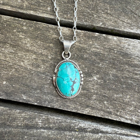 Vintage Sterling Turquoise Necklace