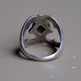 Vintage Sterling Coral Sandcast Ring 6.25