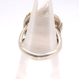 Vintage Sterling Turquoise and CZ Feather Ring 3.25