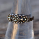Vintage Sterling Marcasite Band Ring 8