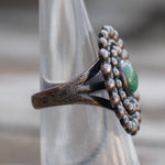 Vintage Sterling Turquoise Ring 4.75