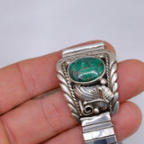 Vintage Sterling Turquoise Feather Watch Band