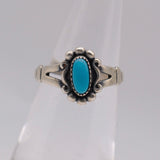 Vintage Sterling Turquoise Ring 5.25