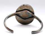 Vintage Sterling Turquoise Roper Cuff Bracelet 6"