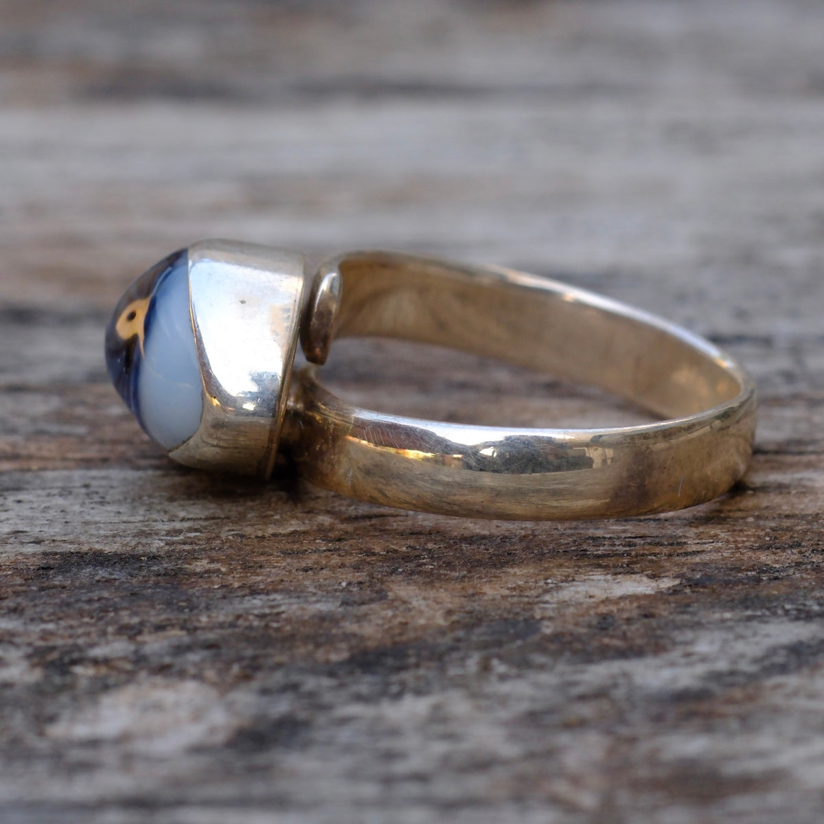 Vintage Sterling Eye Ball Ring 7.75