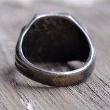 Vintage Sterling I Initial Signet Ring 9.25