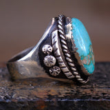 Vintage Sterling Turquoise Ring 8