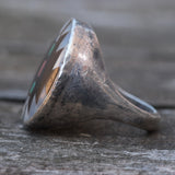 Vintage Sterling Zuni Inlay Ring 9.75