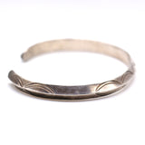 Vintage Sterling Silver Stamped Triangle Cuff Bracelet 6.25"