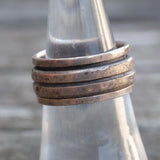 Vintage Sterling Ribbed Band 7