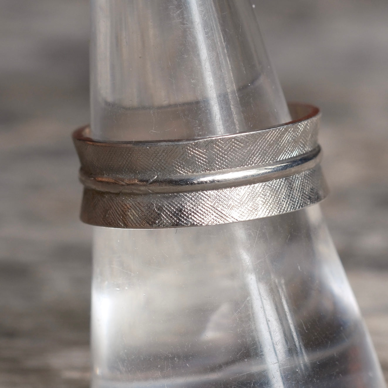 Vintage Sterling Silver Modernist Ring 9