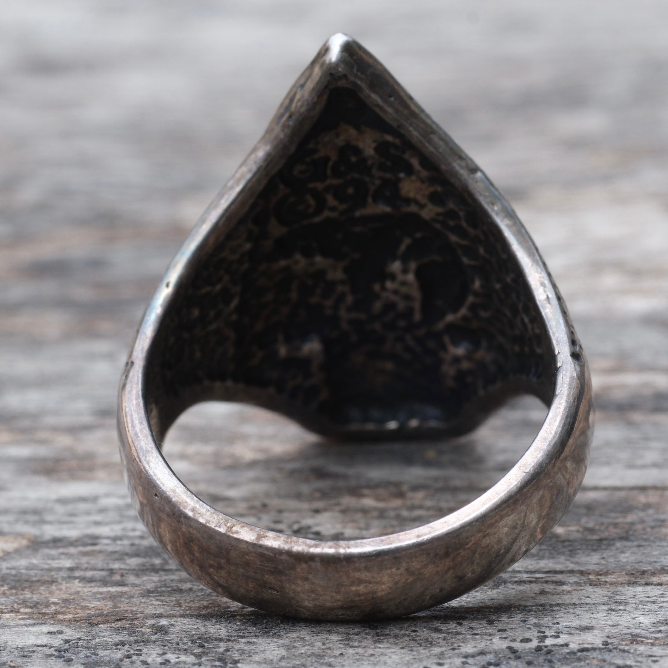Vintage Sterling Bear Arrowhead Ring 12