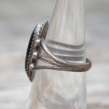 Vintage Sterling Onyx Ring 6.5