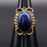 Vintage Sterling Lapis Ring 7.5