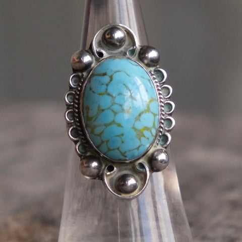 Vintage Sterling Turquoise Ring 6