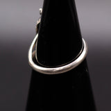 Vintage Sterling Mother Of Pearl Feather Ring 4.5