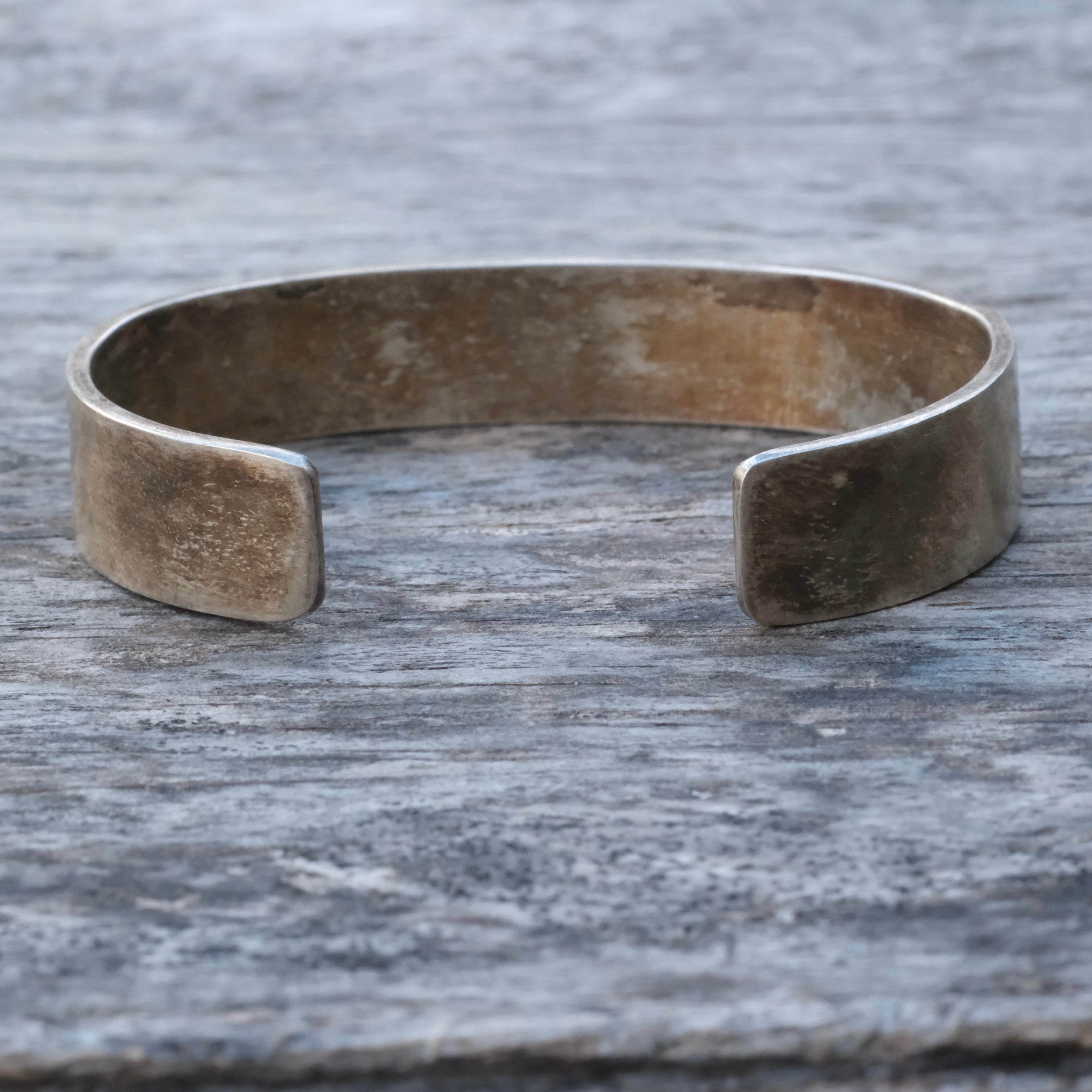Vintage Sterling Stamped Cuff Bracelet
