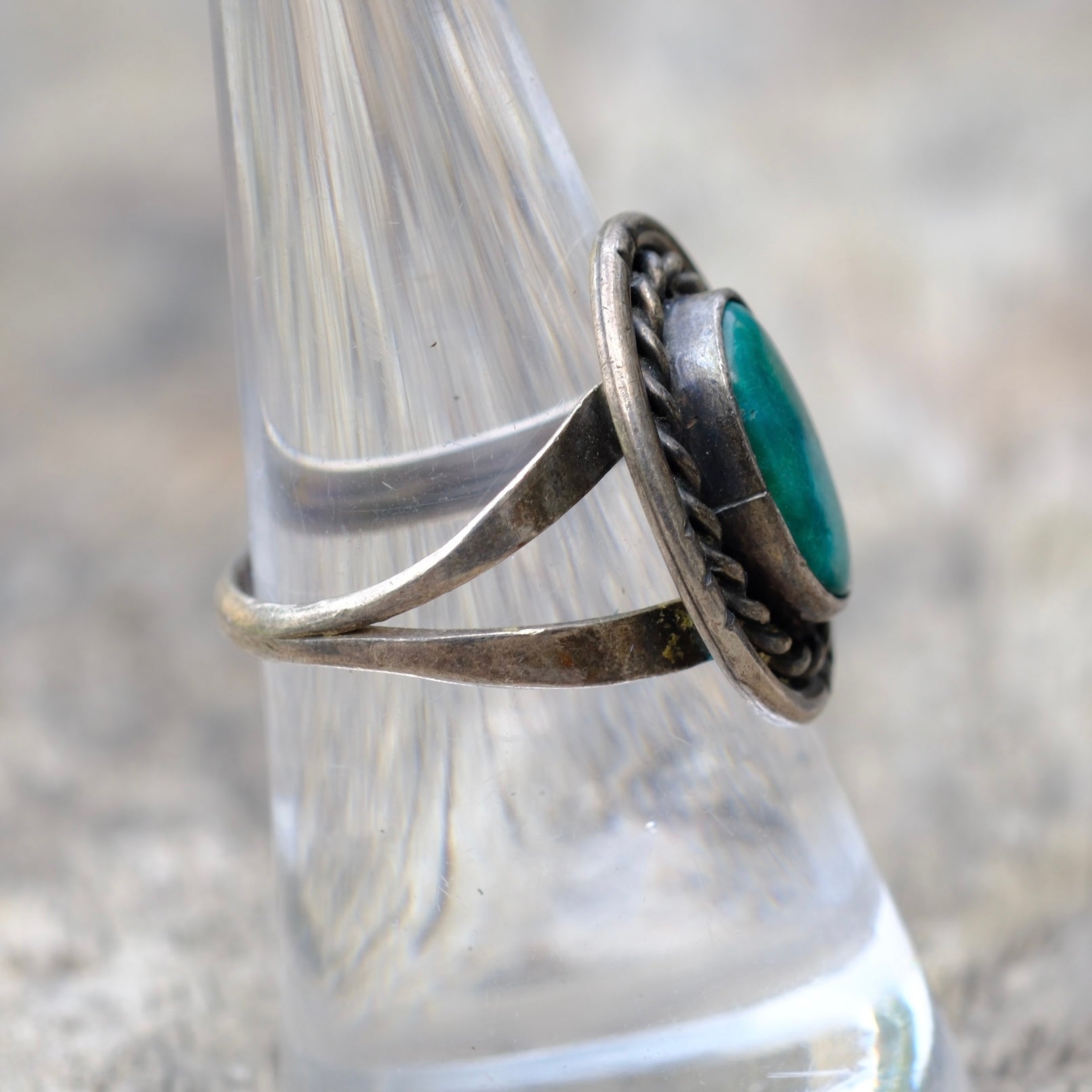 Vintage Sterling Turquoise Ring 7.25