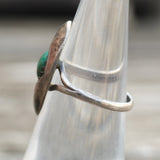 Vintage Sterling Turquoise Shadowbox Ring 5.25