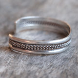 Vintage Sterling Silver Braided Cuff