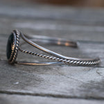 Vintage Sterling Abalone Cuff