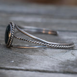 Vintage Sterling Abalone Cuff