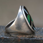 Vintage Sterling Zuni Inlay Ring 11
