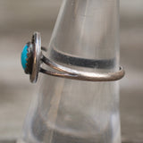 Vintage Sterling Turquoise Roper Ring 7.5