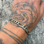 Vintage Sterling Silver Figaro Chain Bracelet