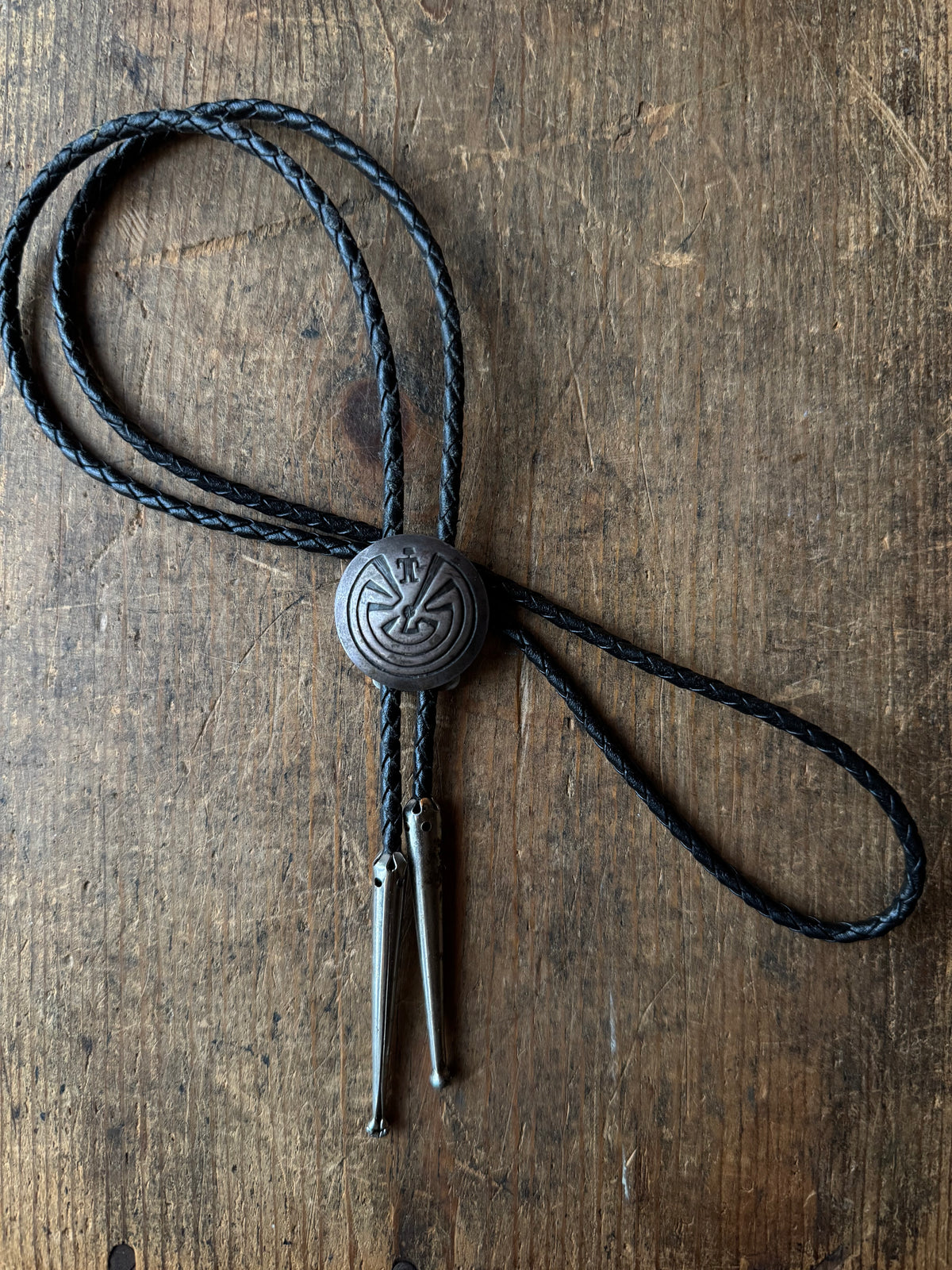 Vintage Sterling Silver Man In The Maze Bolo