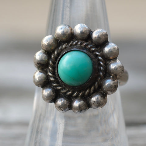 Vintage Sterling Turquoise Ring 8