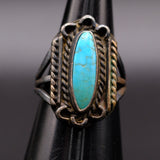 Vintage Sterling Turquoise Ring 5.75