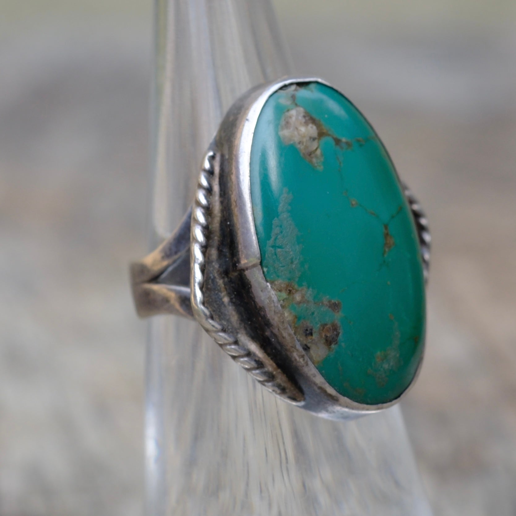 Vintage Sterling Turquoise Ring 5