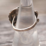 Vintage Sterling Turquoise Feather Ring 6.5