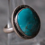 Vintage Sterling Turquoise Ring 8.25