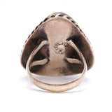 Vintage Sterling Chrysocolla Roper Ring 6.75