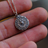 Vintage Sterling Aztec Calendar Necklace